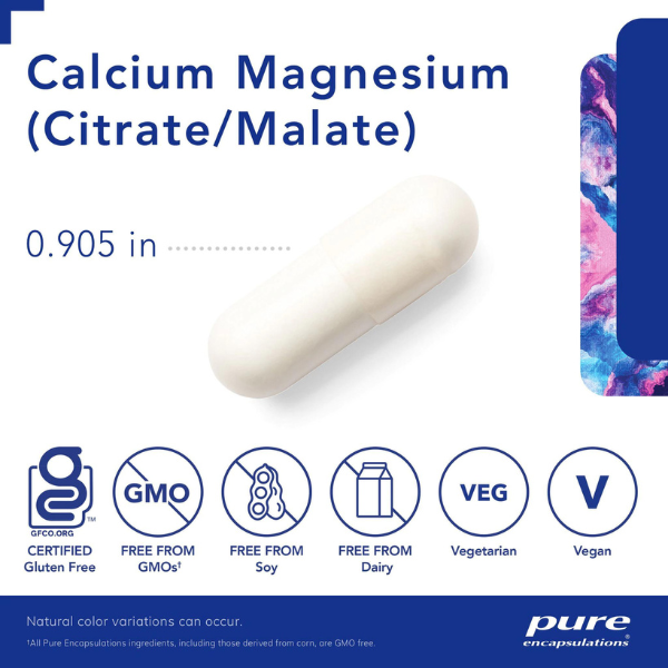 Pure Encapsulations Calcium/Magnesium (Citrate/Malate) 1:1
