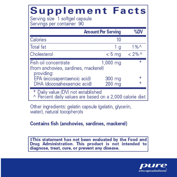 Pure Encapsulations EPA/DHA Essentials infinitywellnessgroup